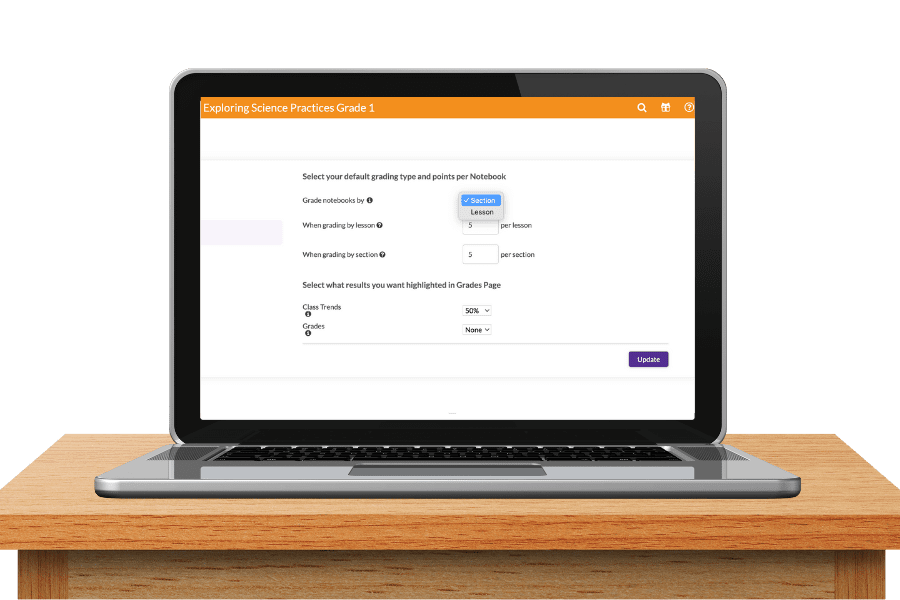 grading default in settings